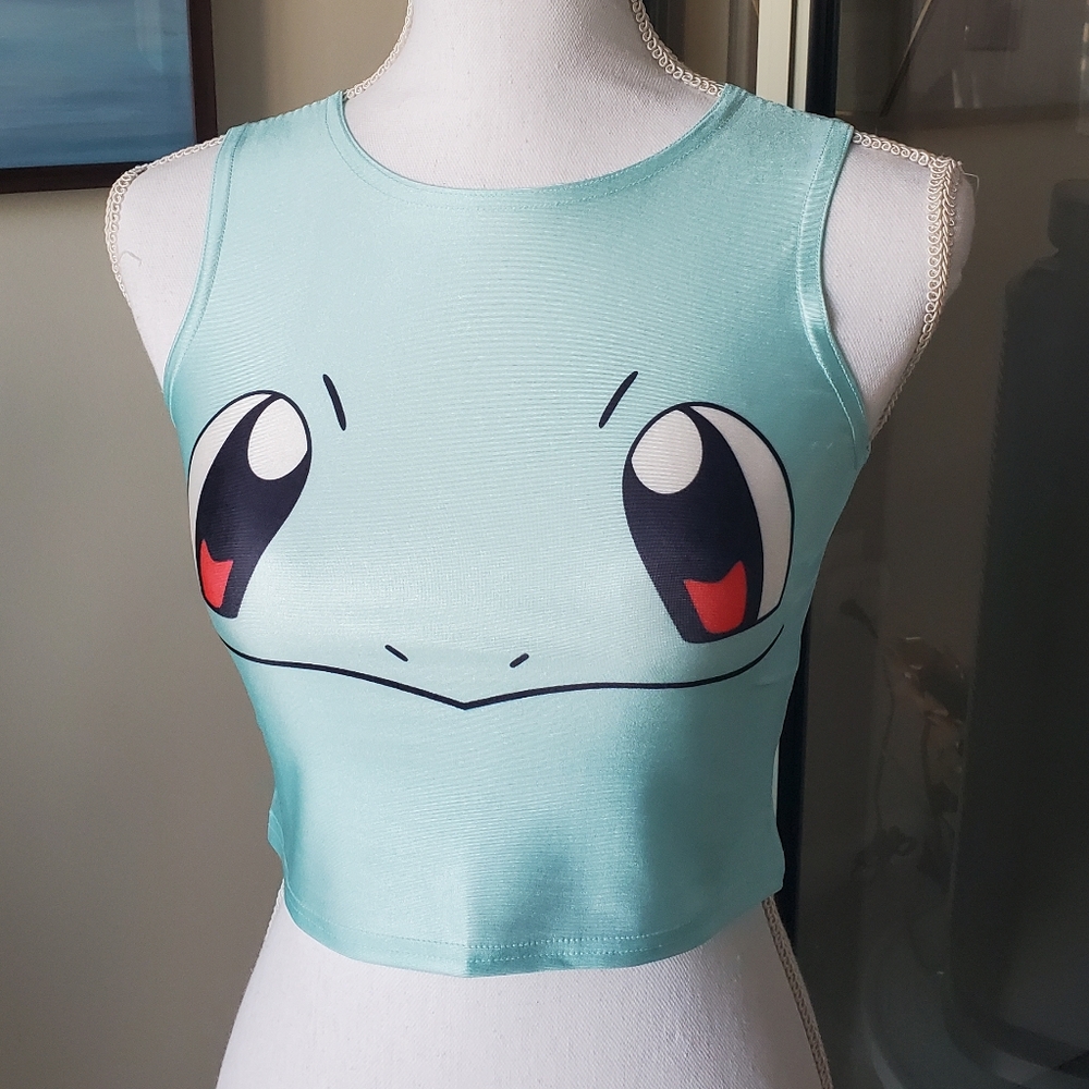 Pokemon Squirtle Cropped Top Blue, NWOT - Picture 3 of 4